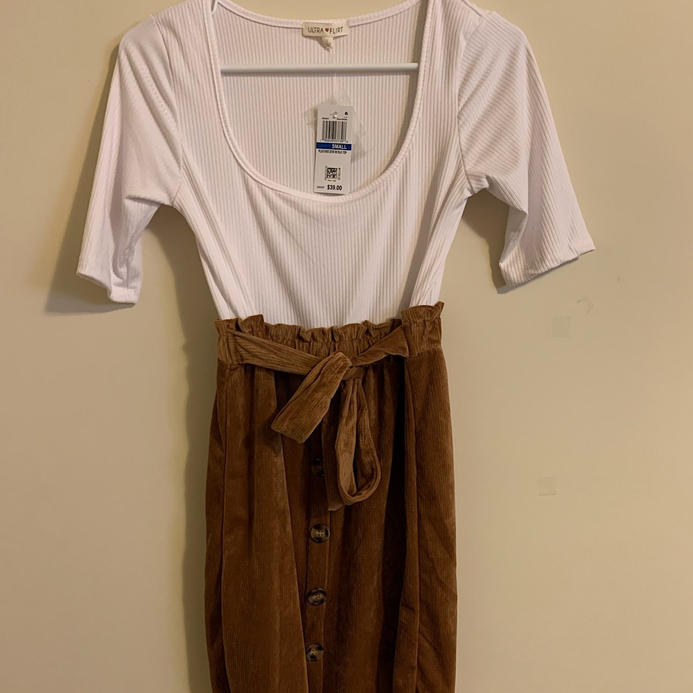 NWT Ultra Flirt Corduroy Dress